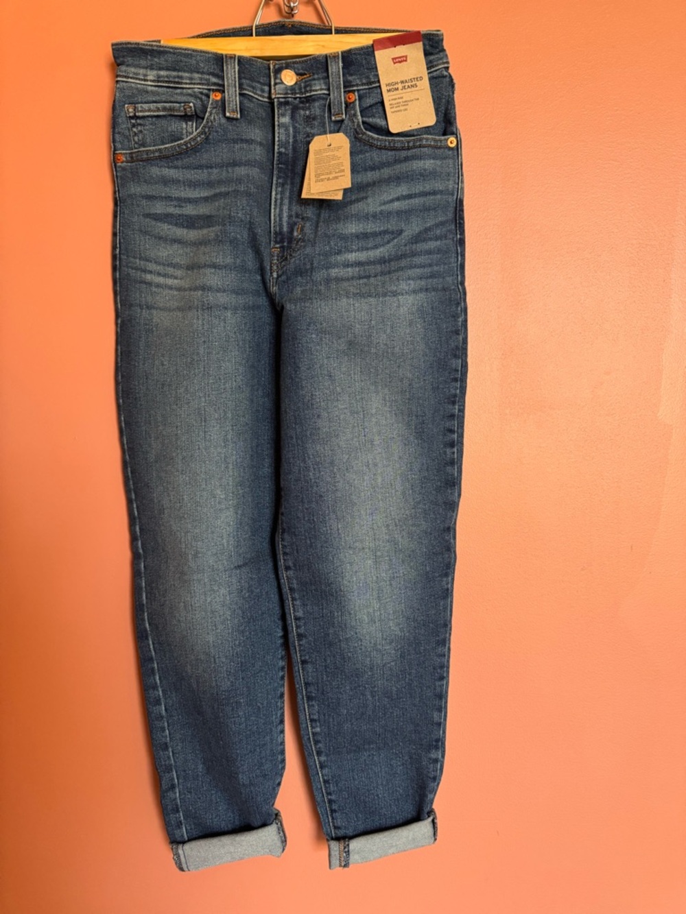 Levi's Blue Denim High-Rise Mom Jeans